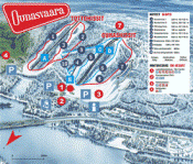  Горнолыжный курорт Оунасваара - карта трасс
