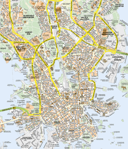 Карта Хельсинки, нажмите для увеличения